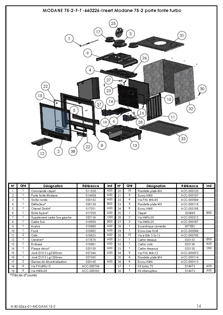 Fiche technique fournisseur