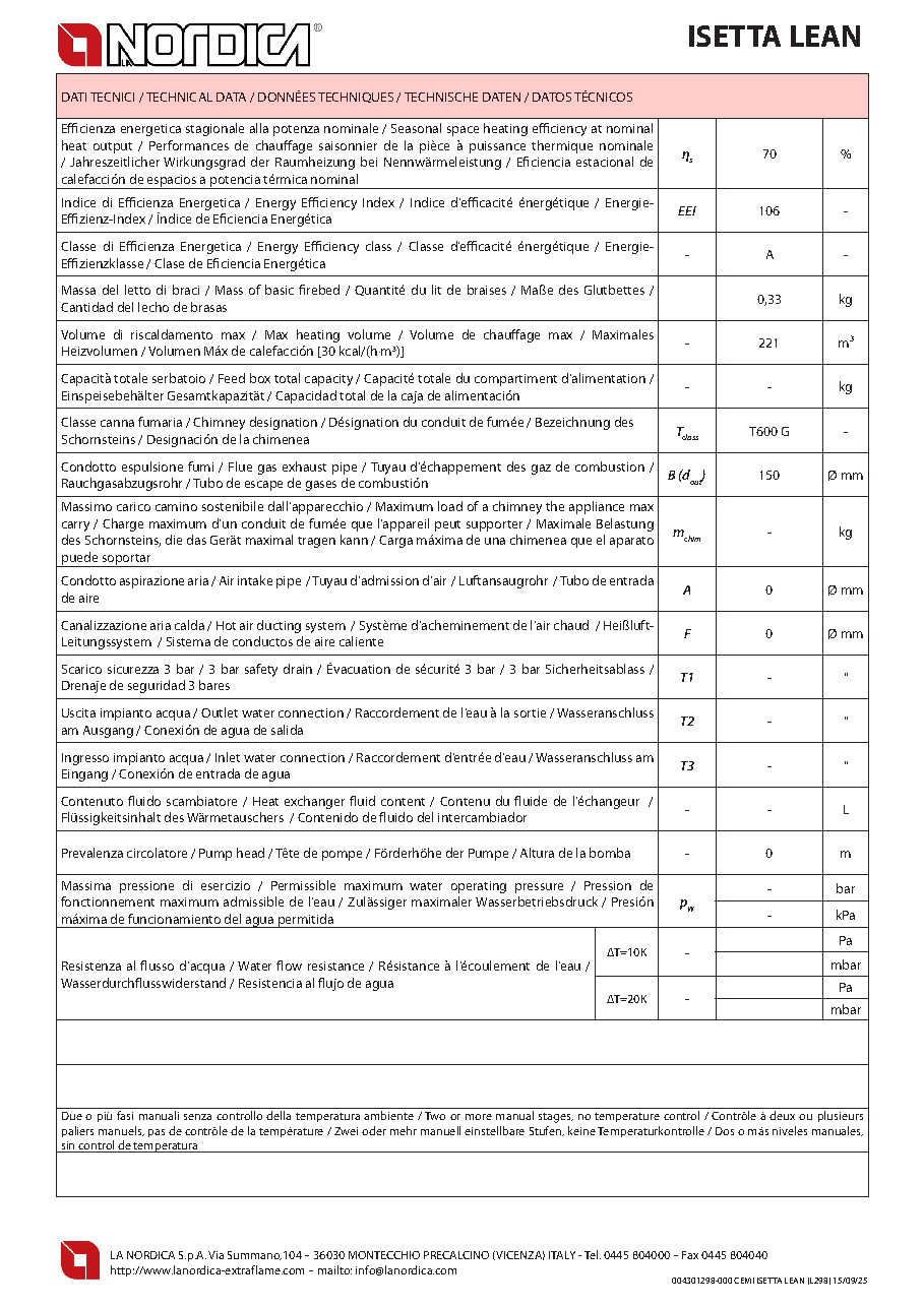 Fiche technique fournisseur
