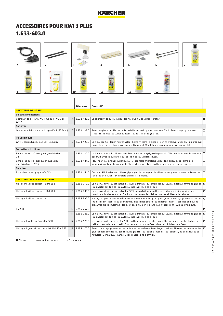 Fiche technique fournisseur