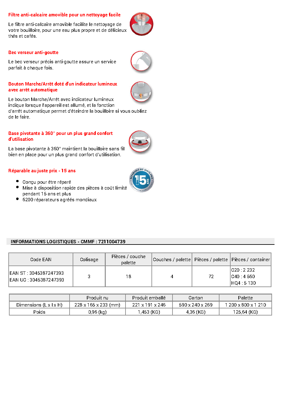 Fiche technique fournisseur