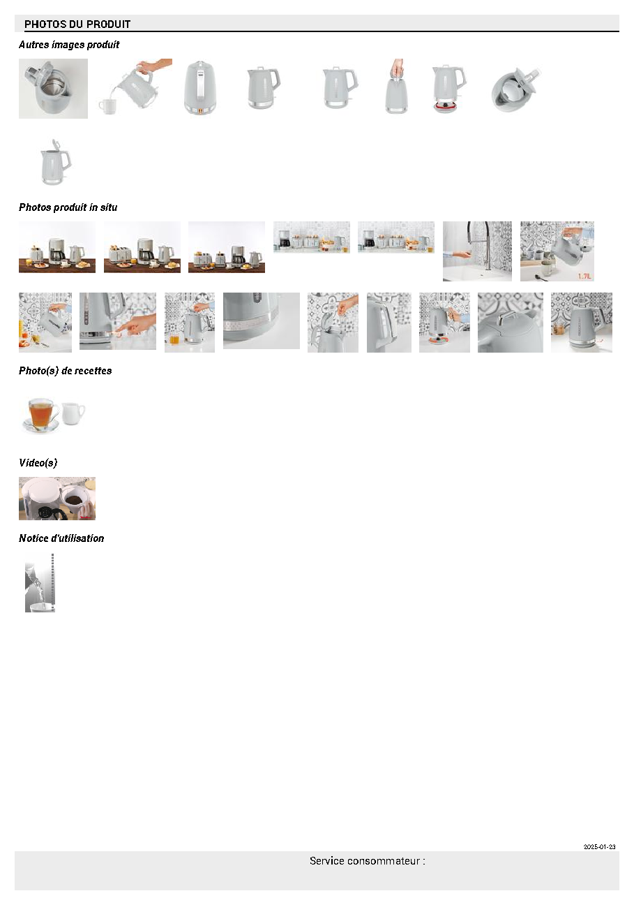 Fiche technique fournisseur