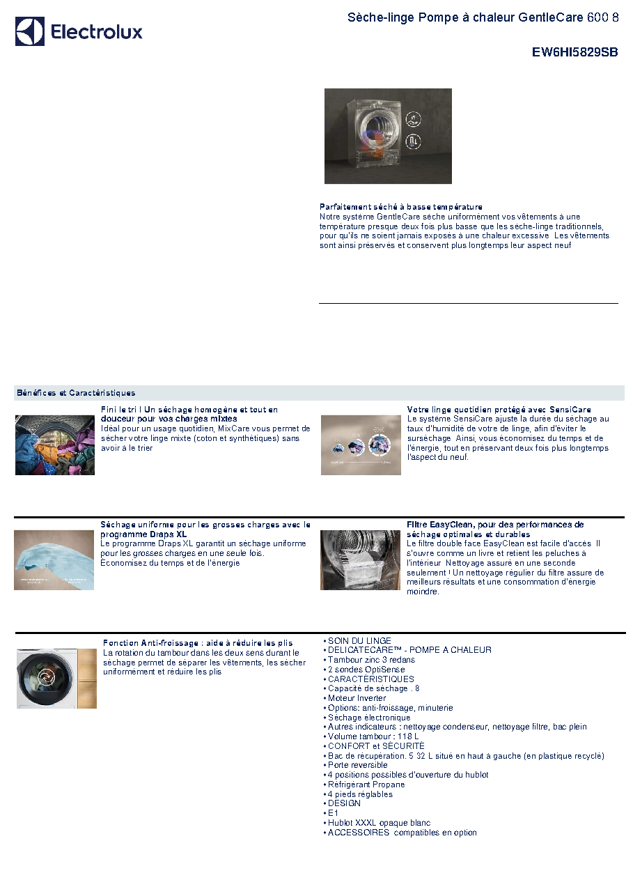 Fiche technique fournisseur