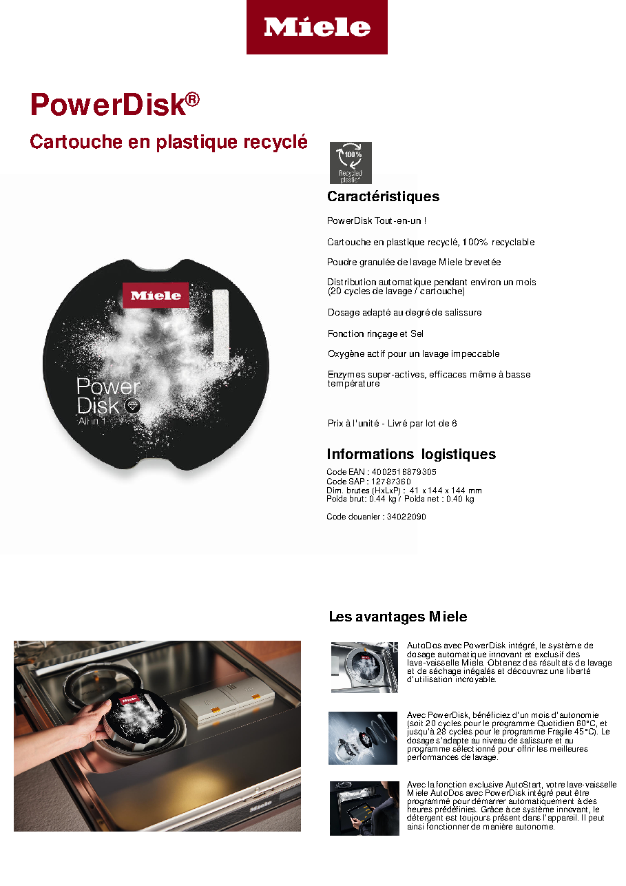 Fiche technique fournisseur