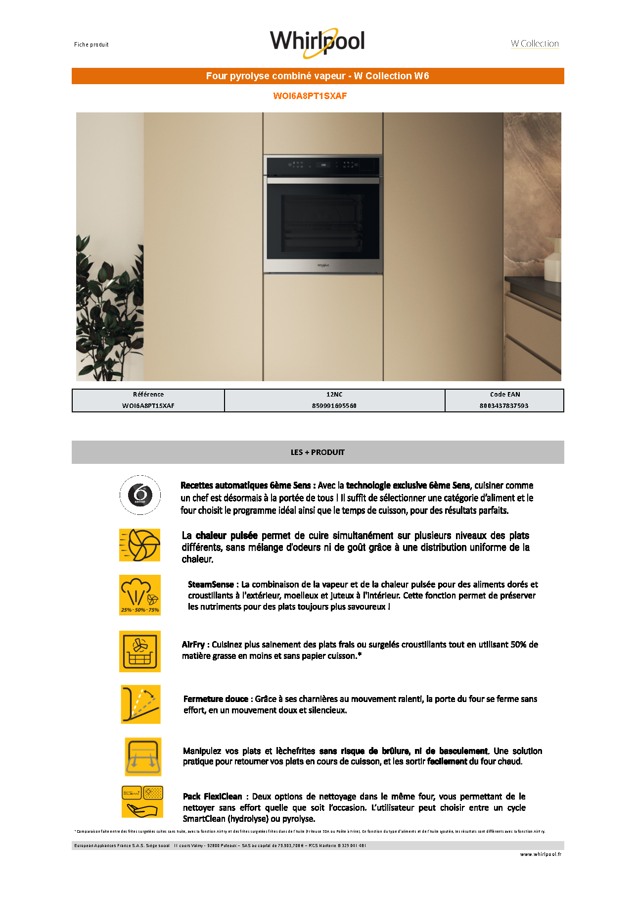Fiche technique fournisseur