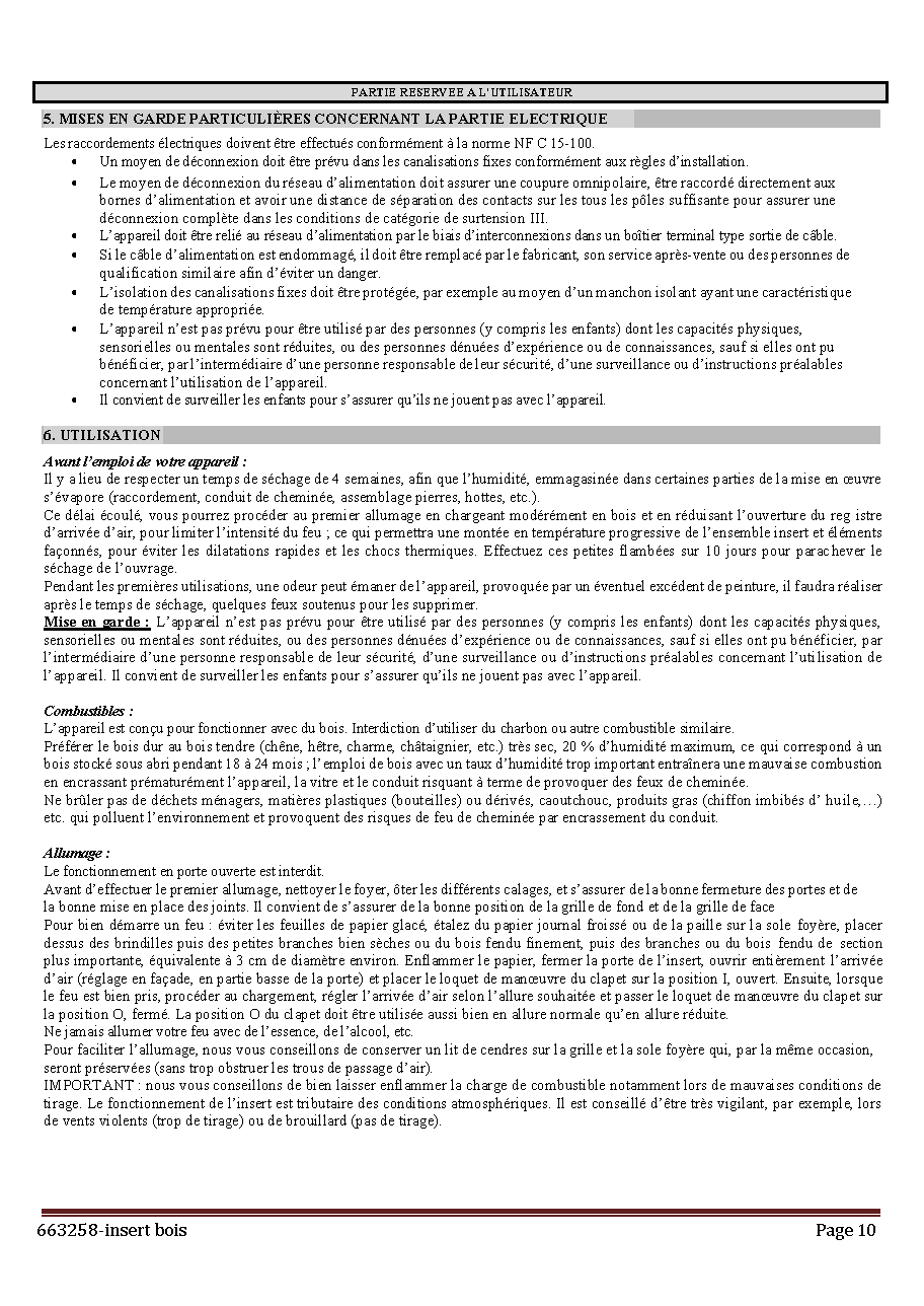 Fiche technique fournisseur