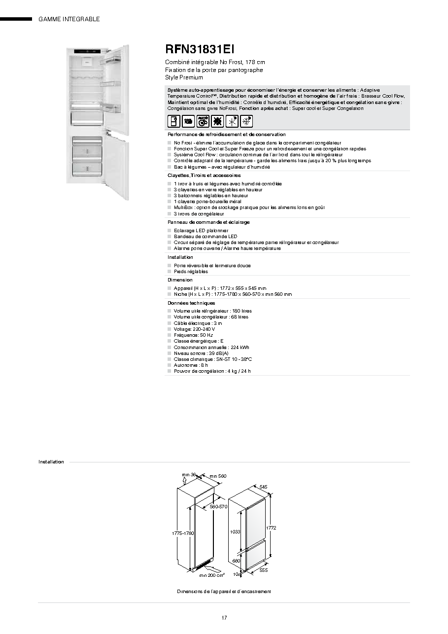 Fiche technique fournisseur