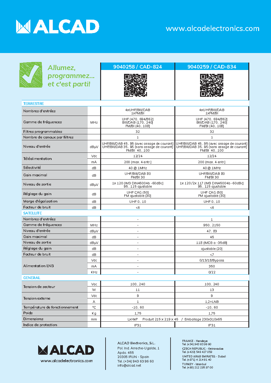 Fiche technique fournisseur