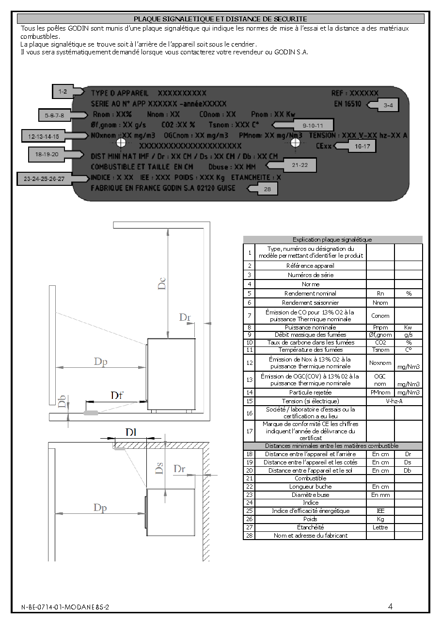 Fiche technique fournisseur