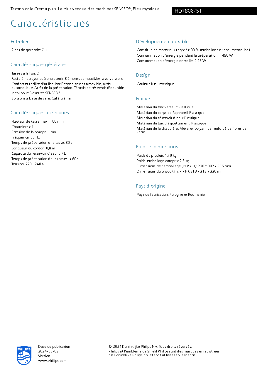 Fiche technique fournisseur