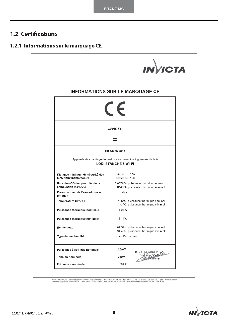 Fiche technique fournisseur