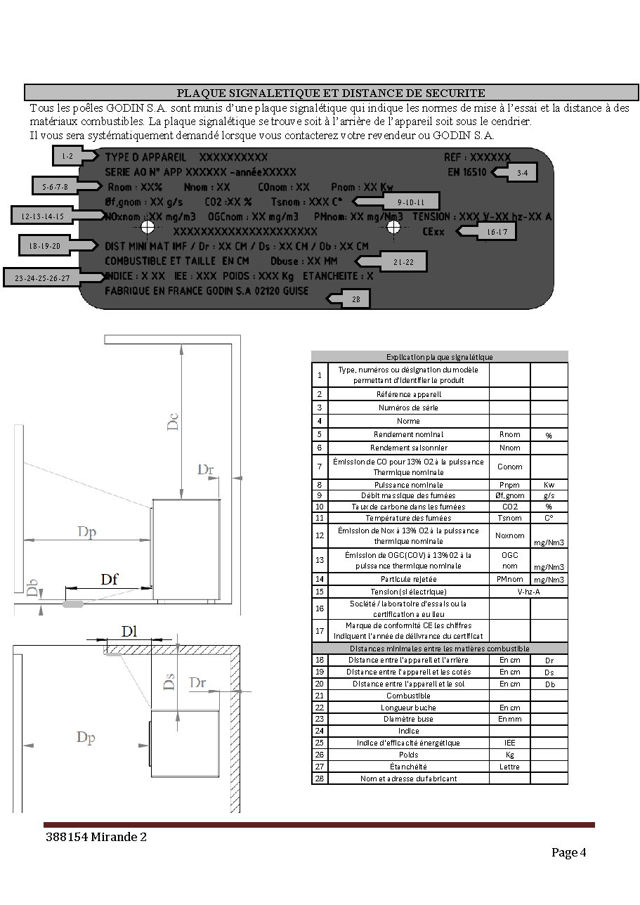 Fiche technique fournisseur
