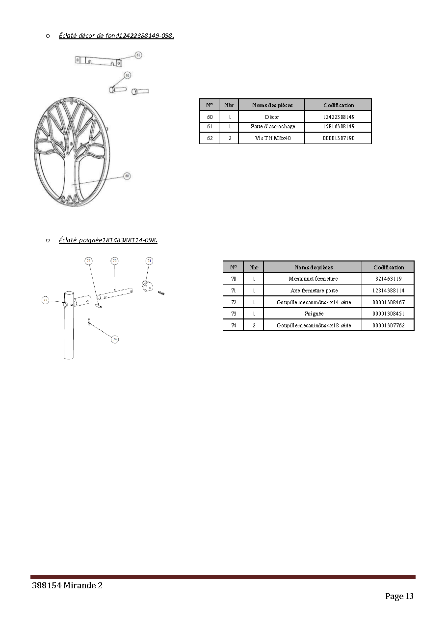 Fiche technique fournisseur