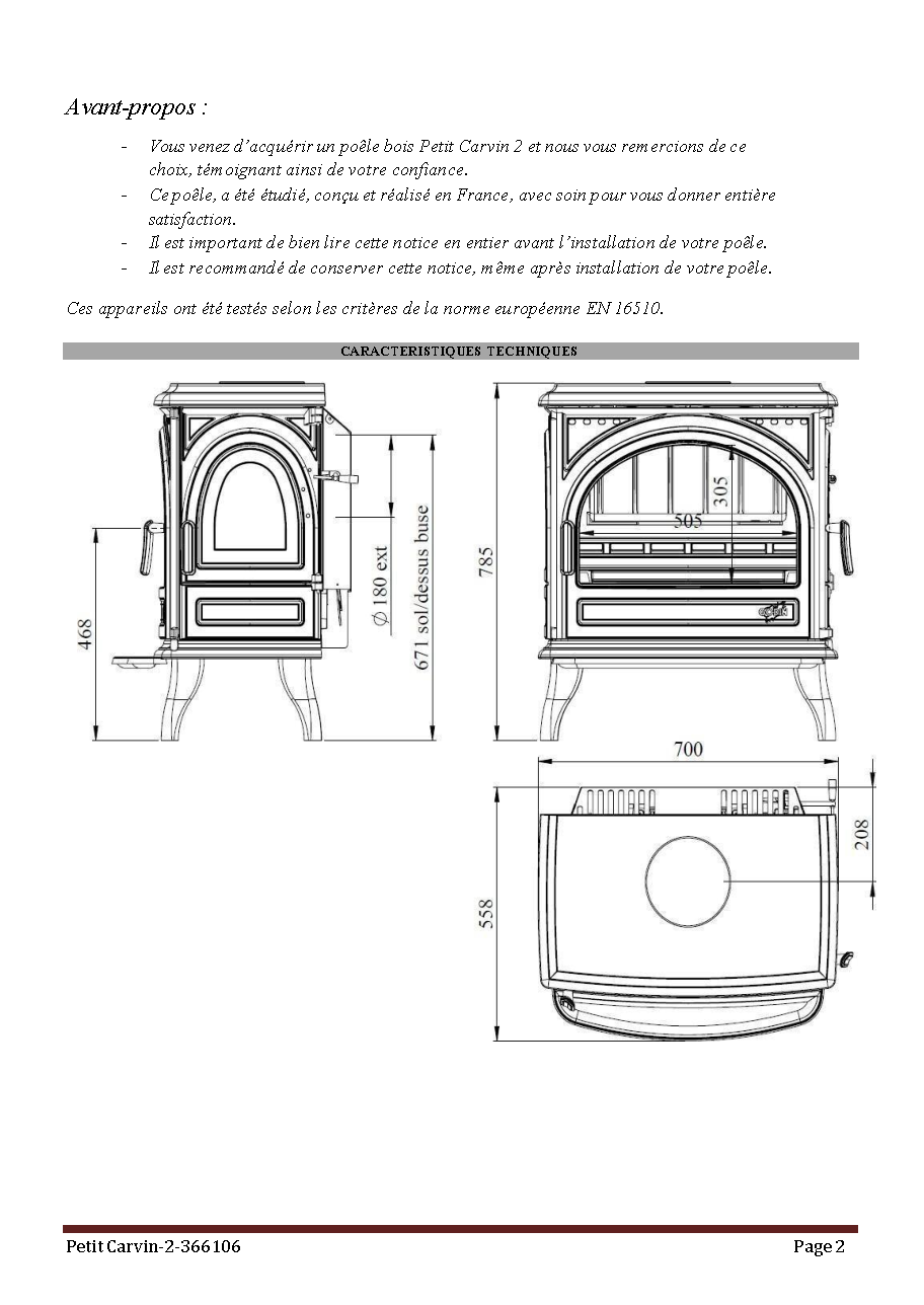 Fiche technique fournisseur