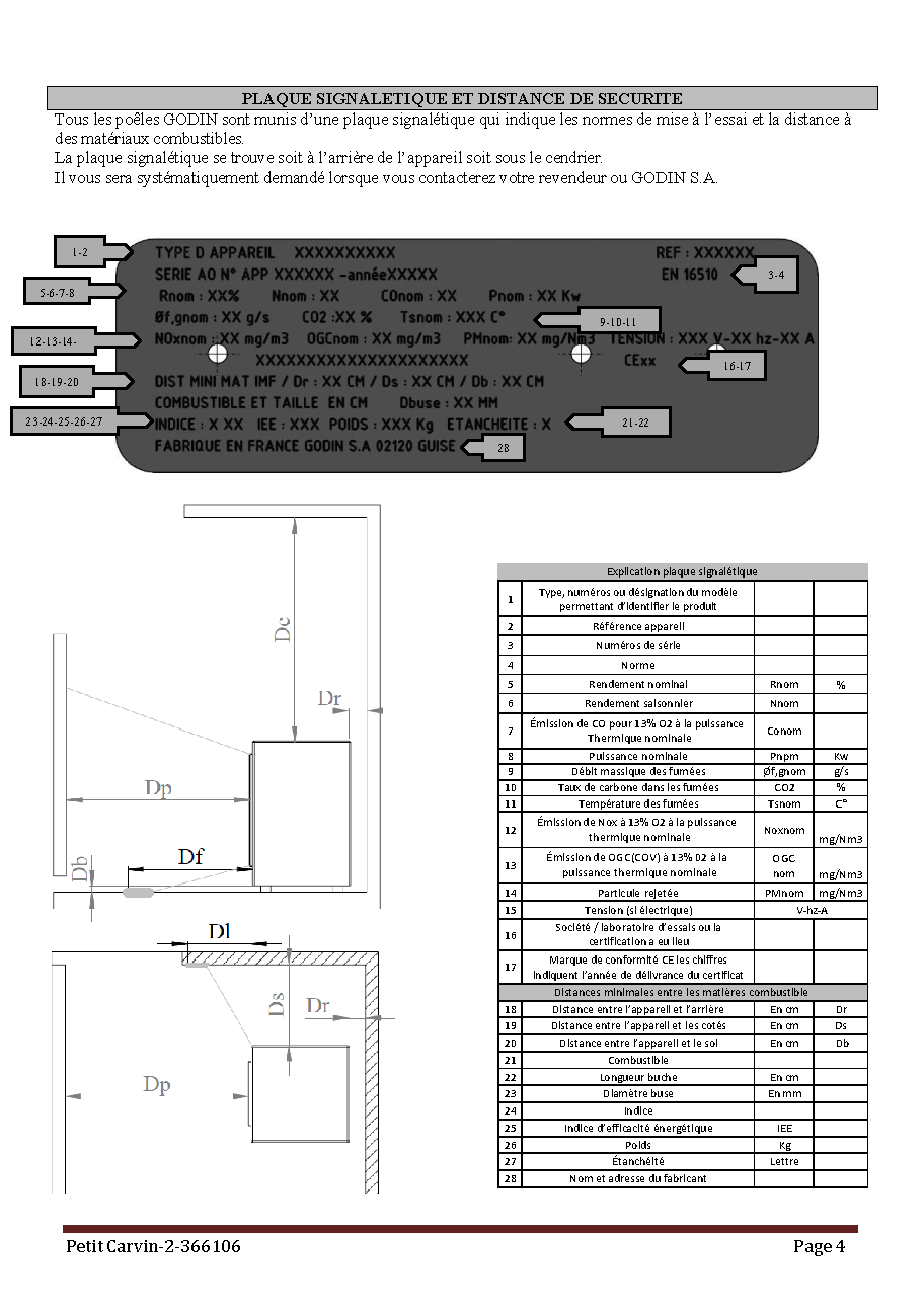 Fiche technique fournisseur