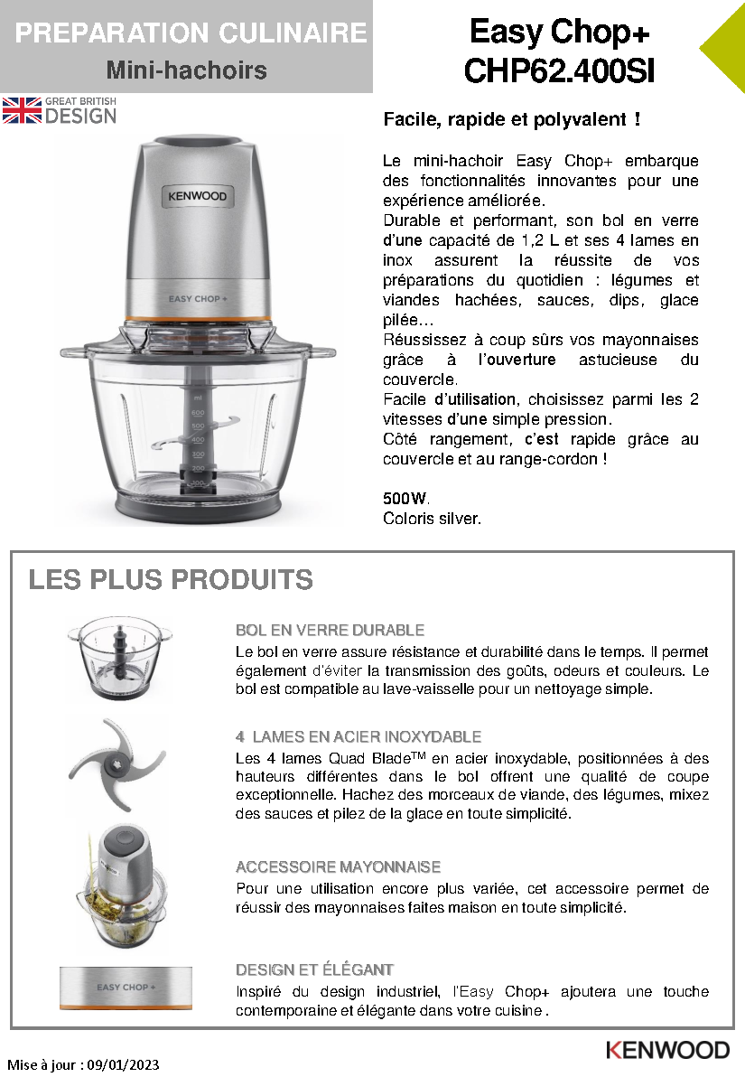 Fiche technique fournisseur