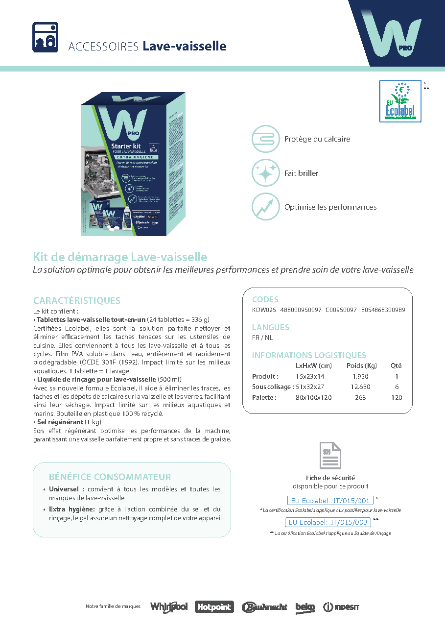 Fiche technique fournisseur
