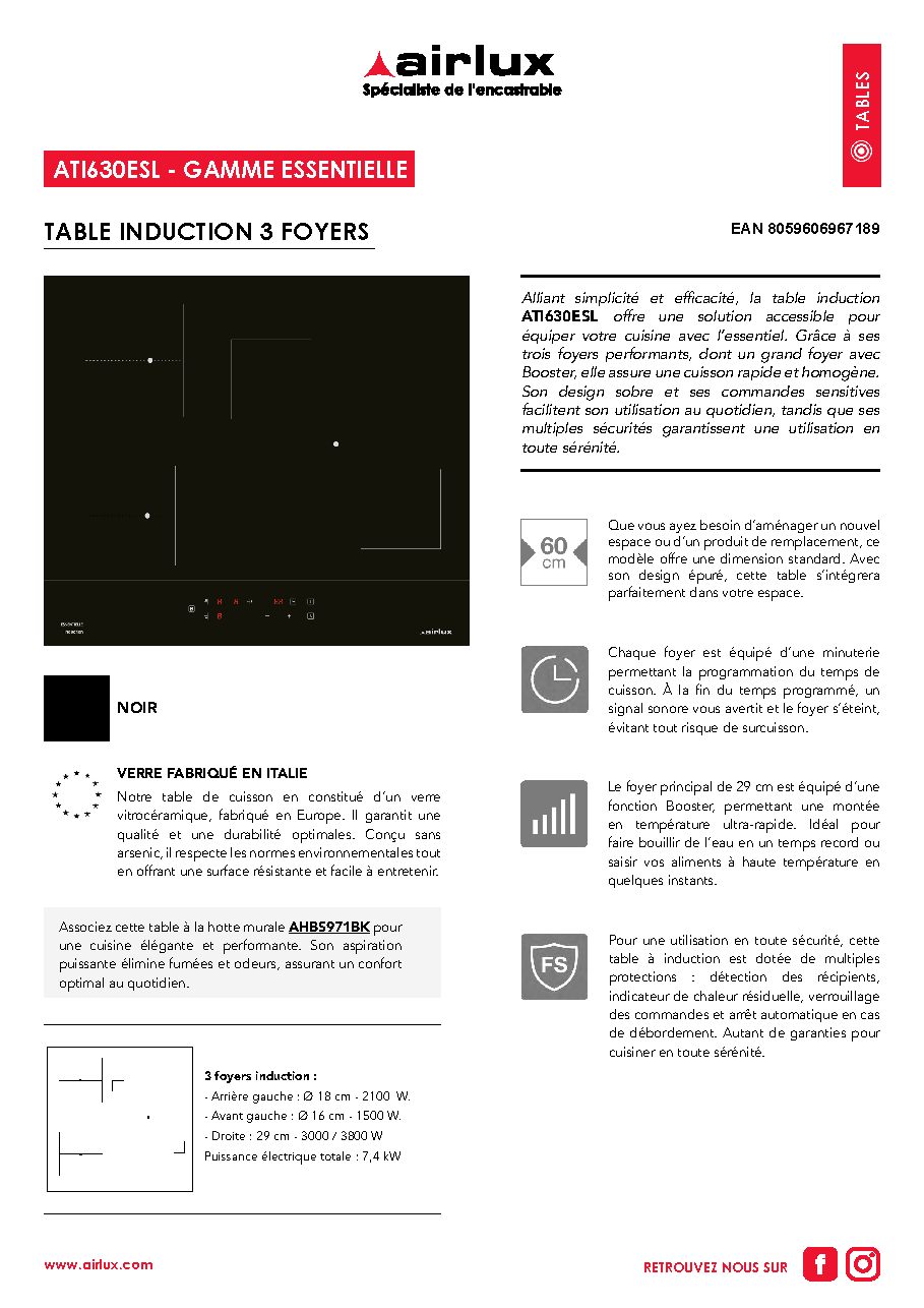 Fiche technique fournisseur