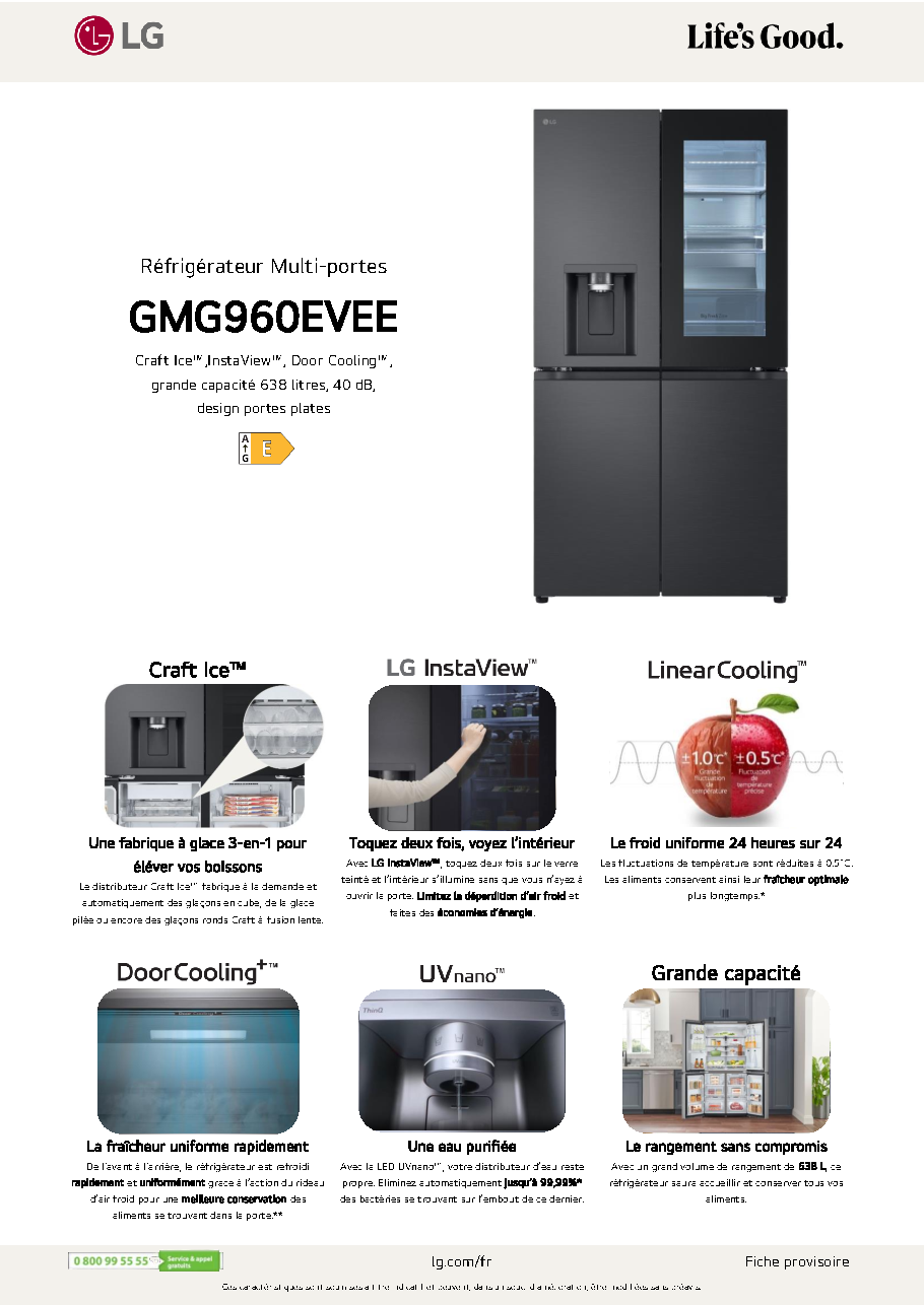 Fiche technique fournisseur
