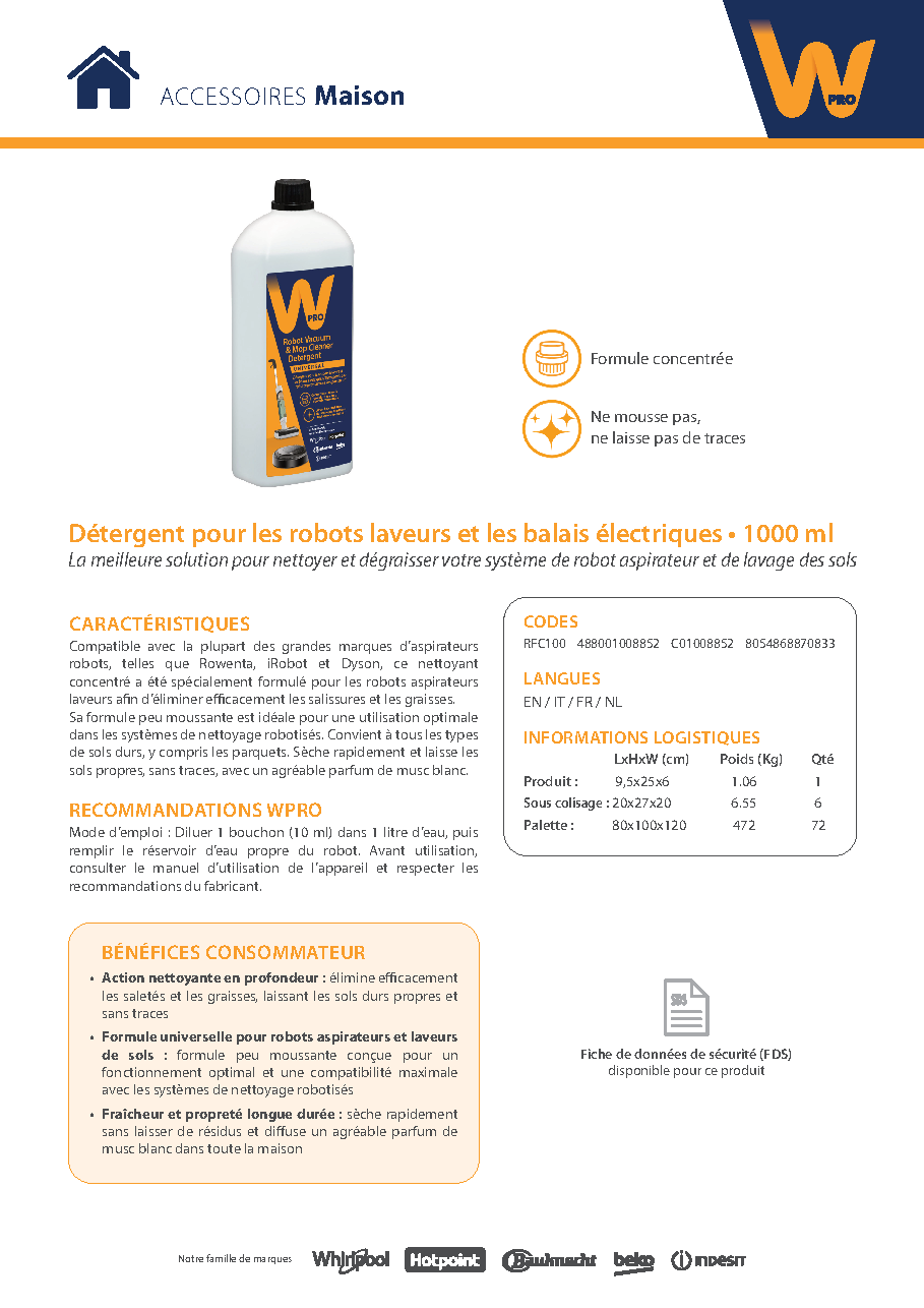 Fiche technique fournisseur