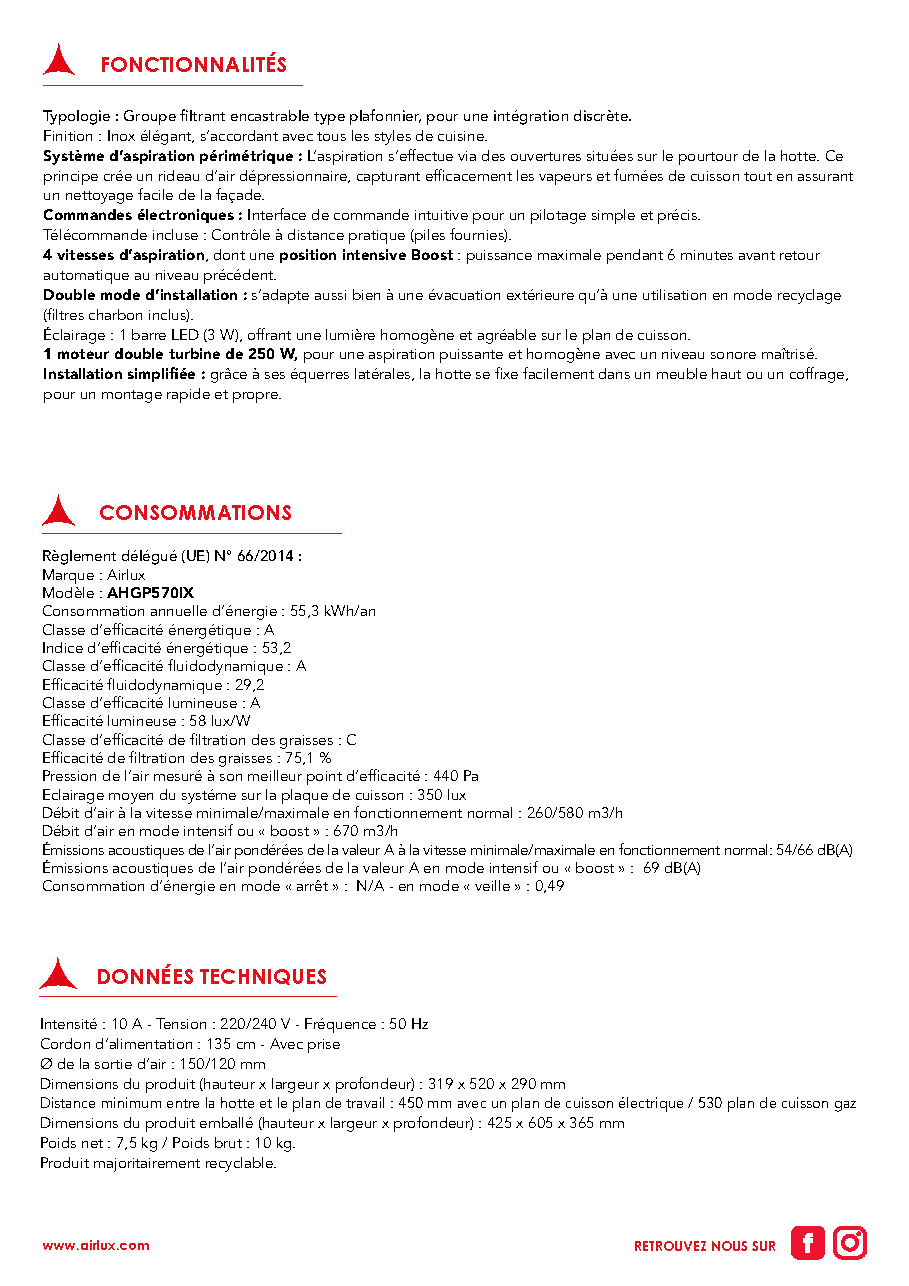 Fiche technique fournisseur