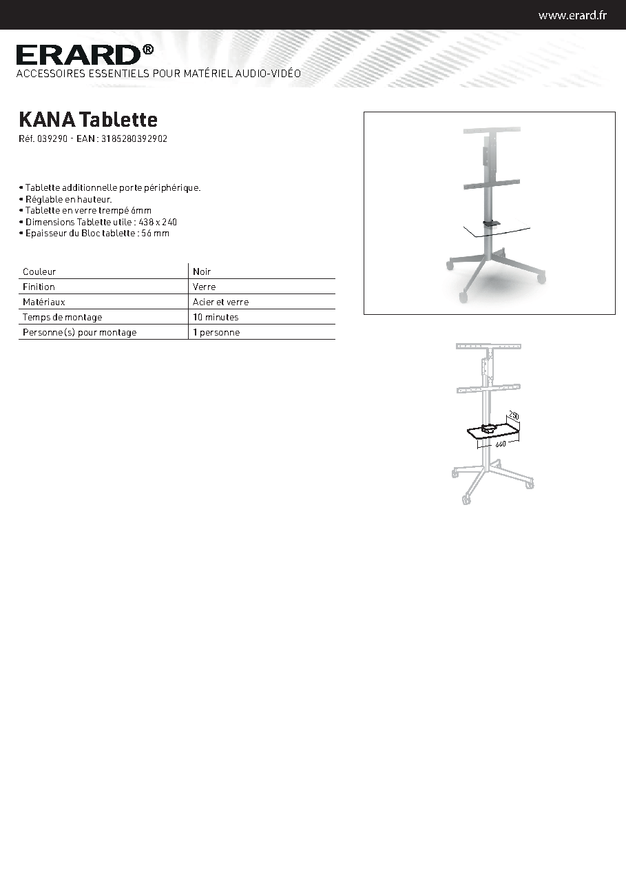 Fiche technique fournisseur