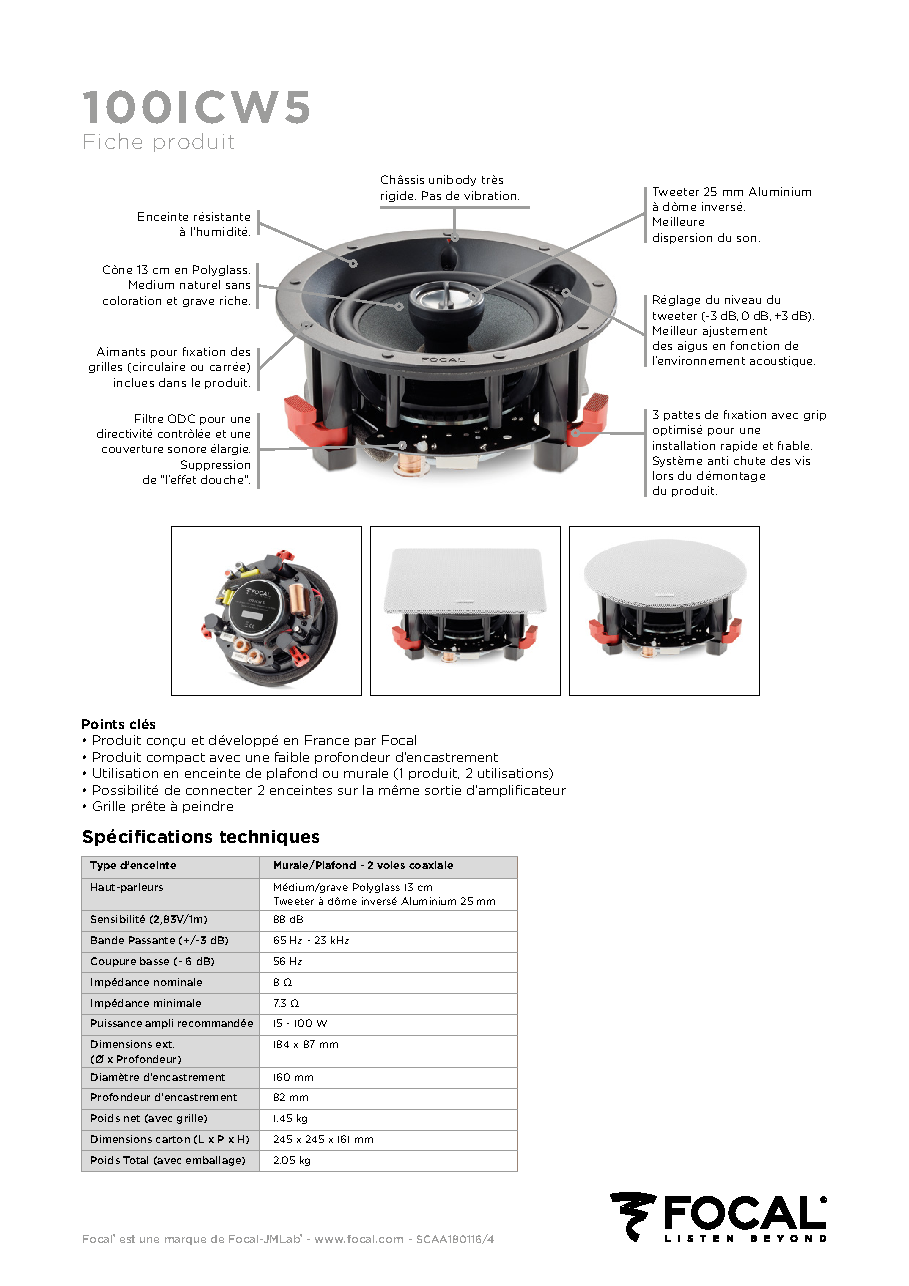 Fiche technique fournisseur