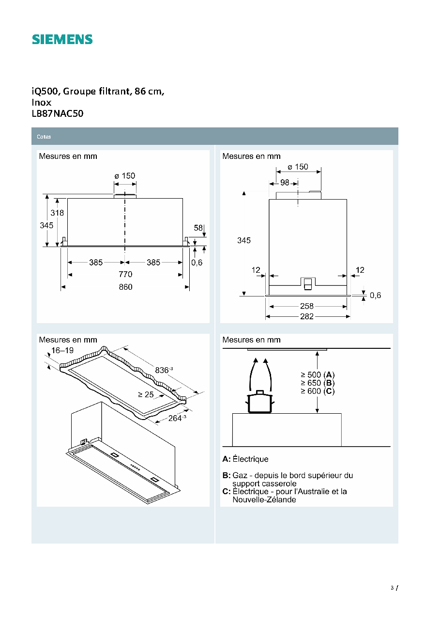 Fiche technique fournisseur