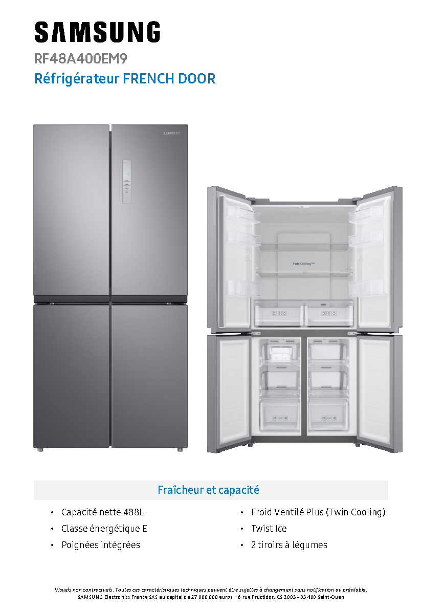 Fiche technique fournisseur