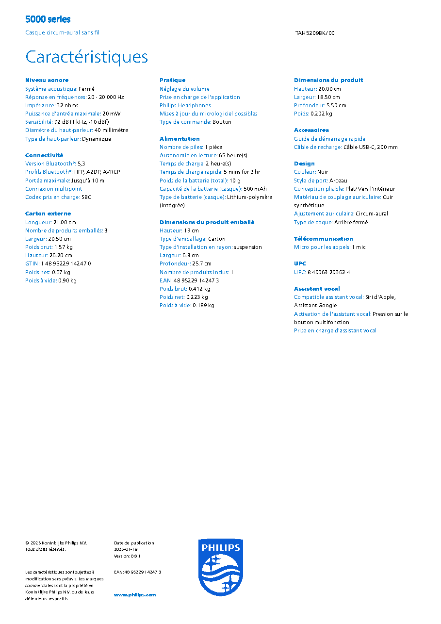Fiche technique fournisseur