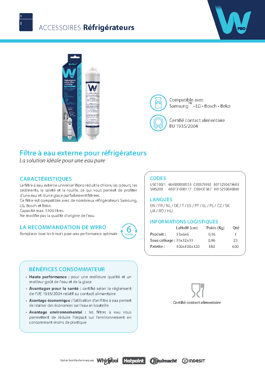 Fiche technique fournisseur