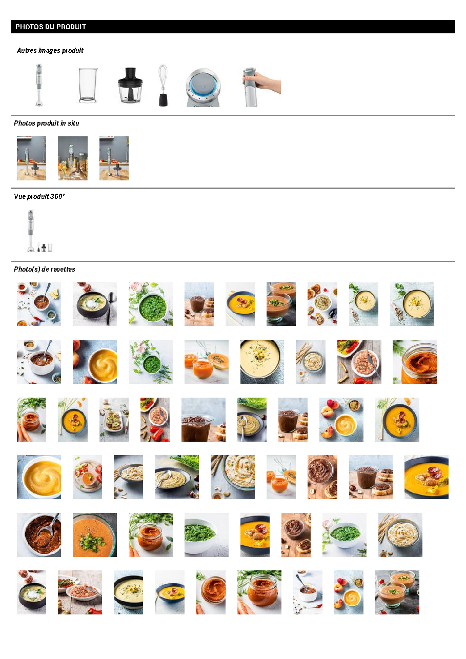 Fiche technique fournisseur