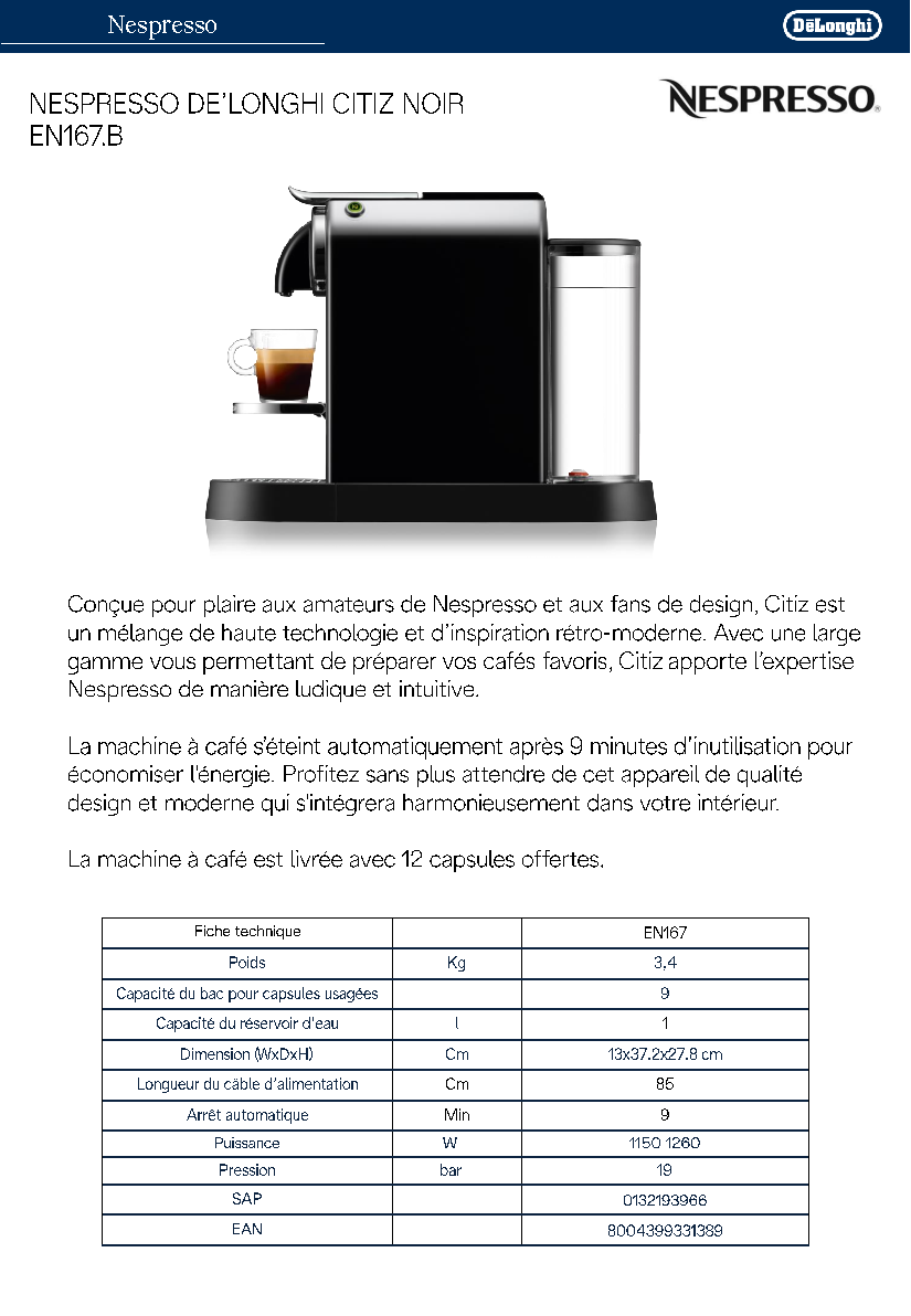 Fiche technique fournisseur