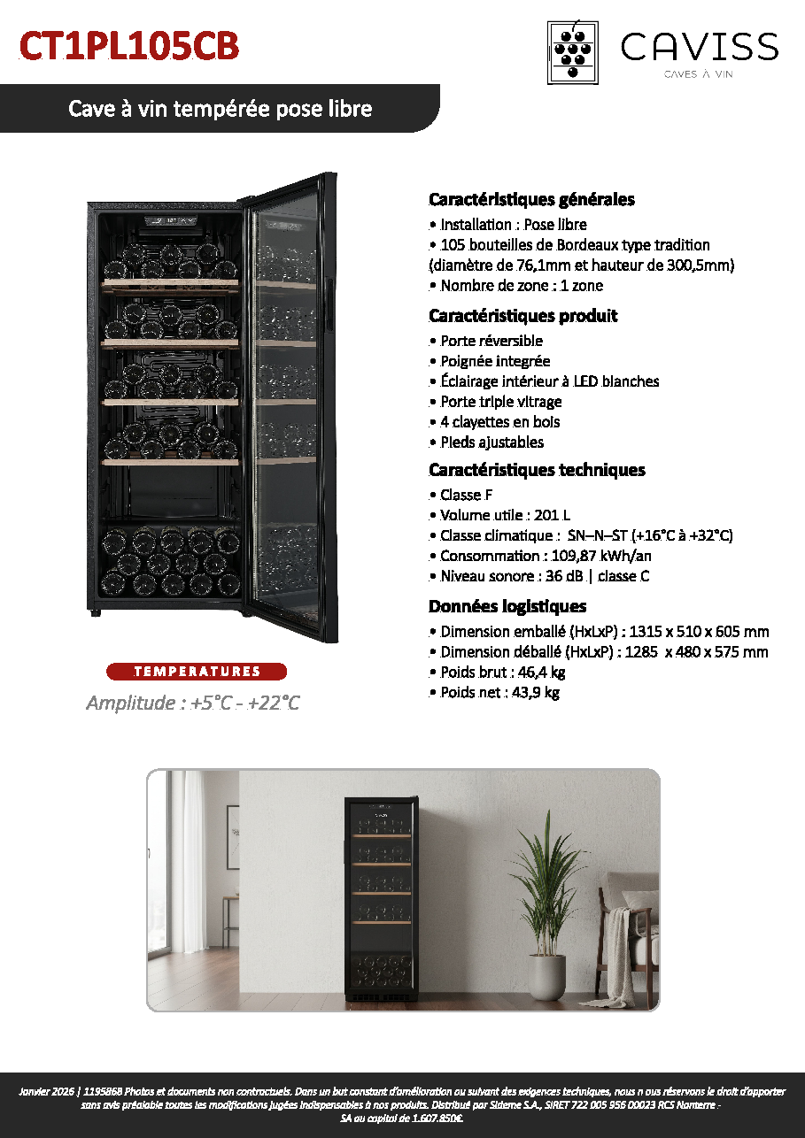 Fiche technique fournisseur