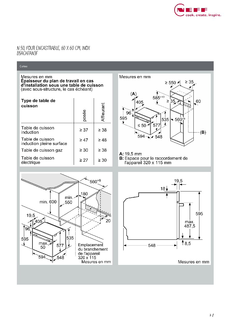 Fiche technique fournisseur