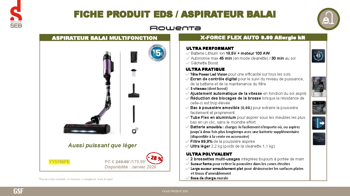 Fiche technique fournisseur