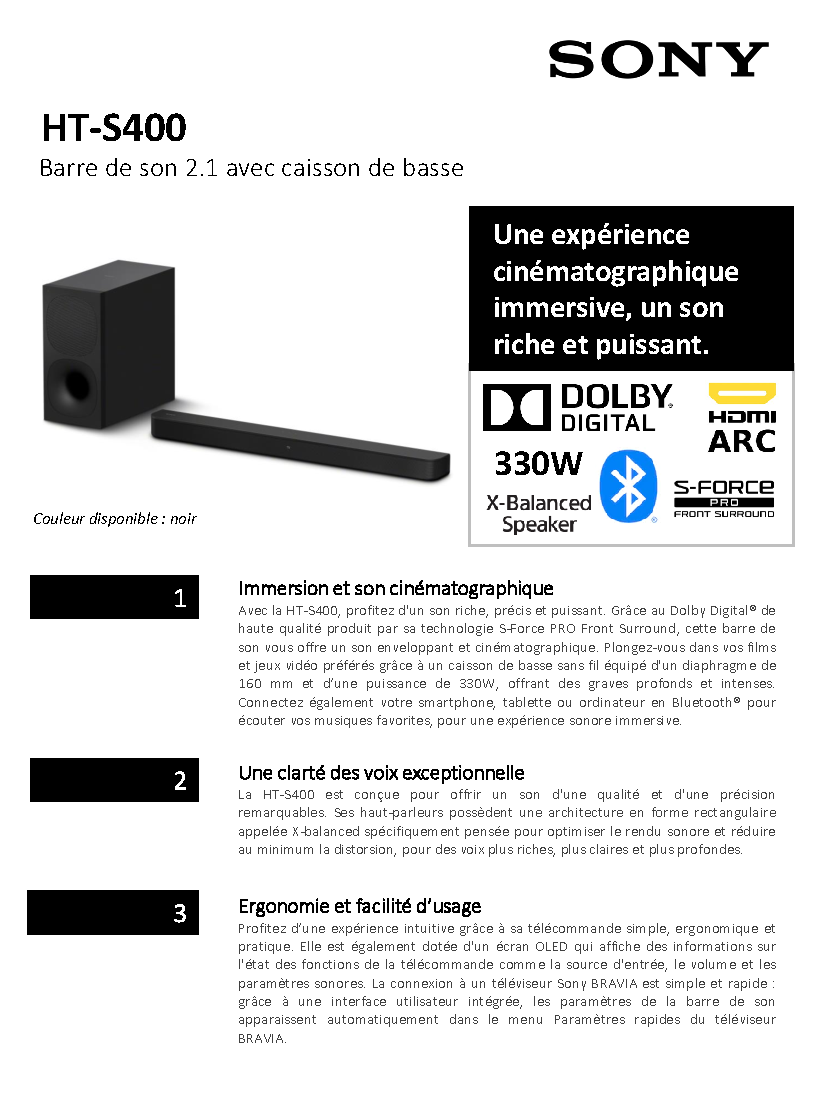 Fiche technique fournisseur