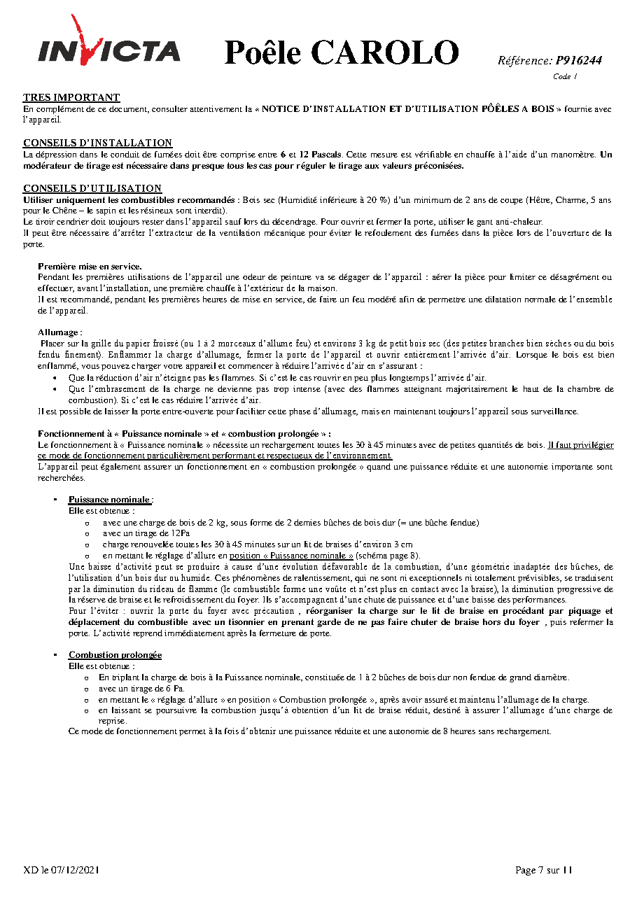 Fiche technique fournisseur
