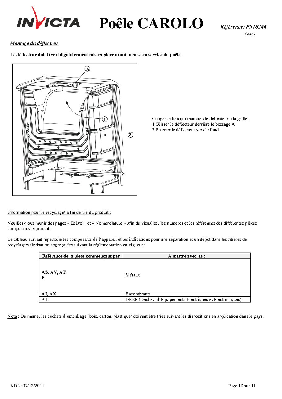 Fiche technique fournisseur