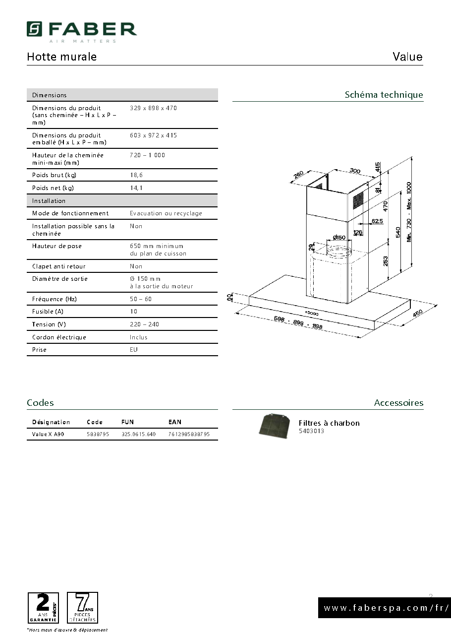 Fiche technique fournisseur