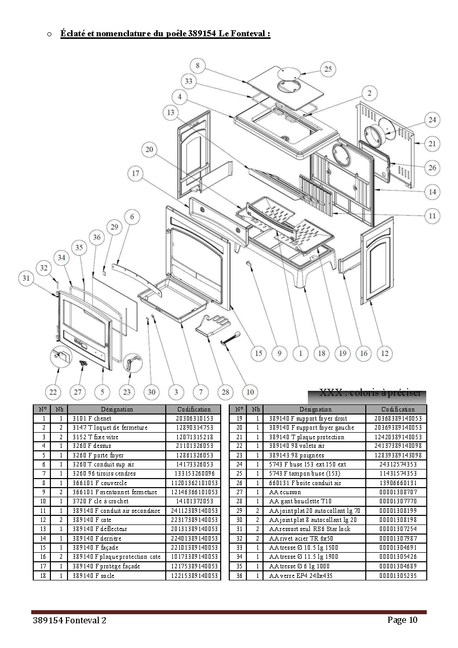 Fiche technique fournisseur