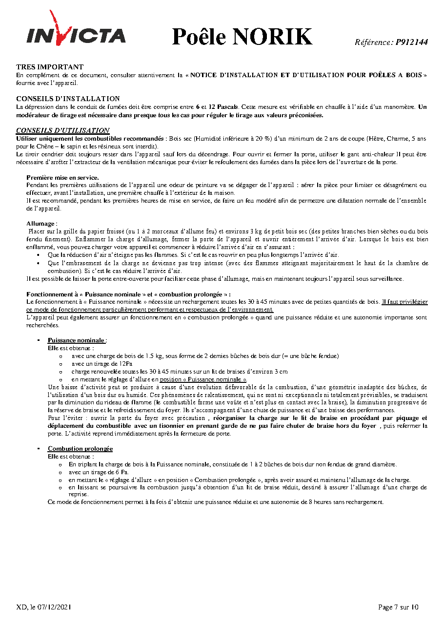 Fiche technique fournisseur