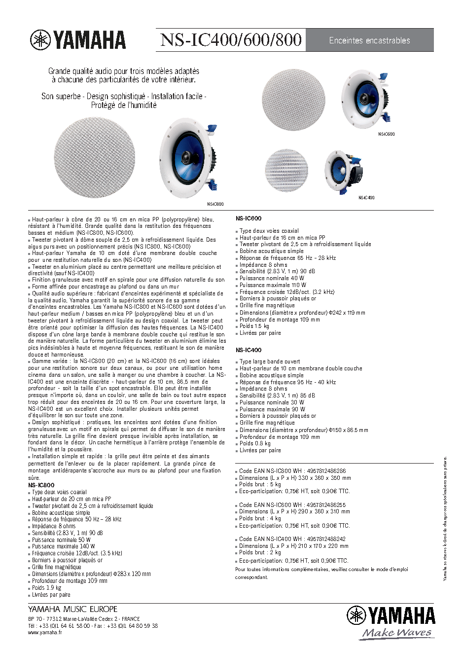 Fiche technique fournisseur