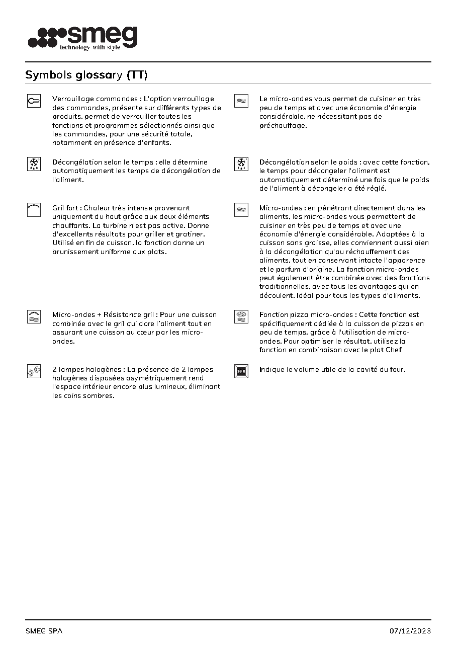 Fiche technique fournisseur
