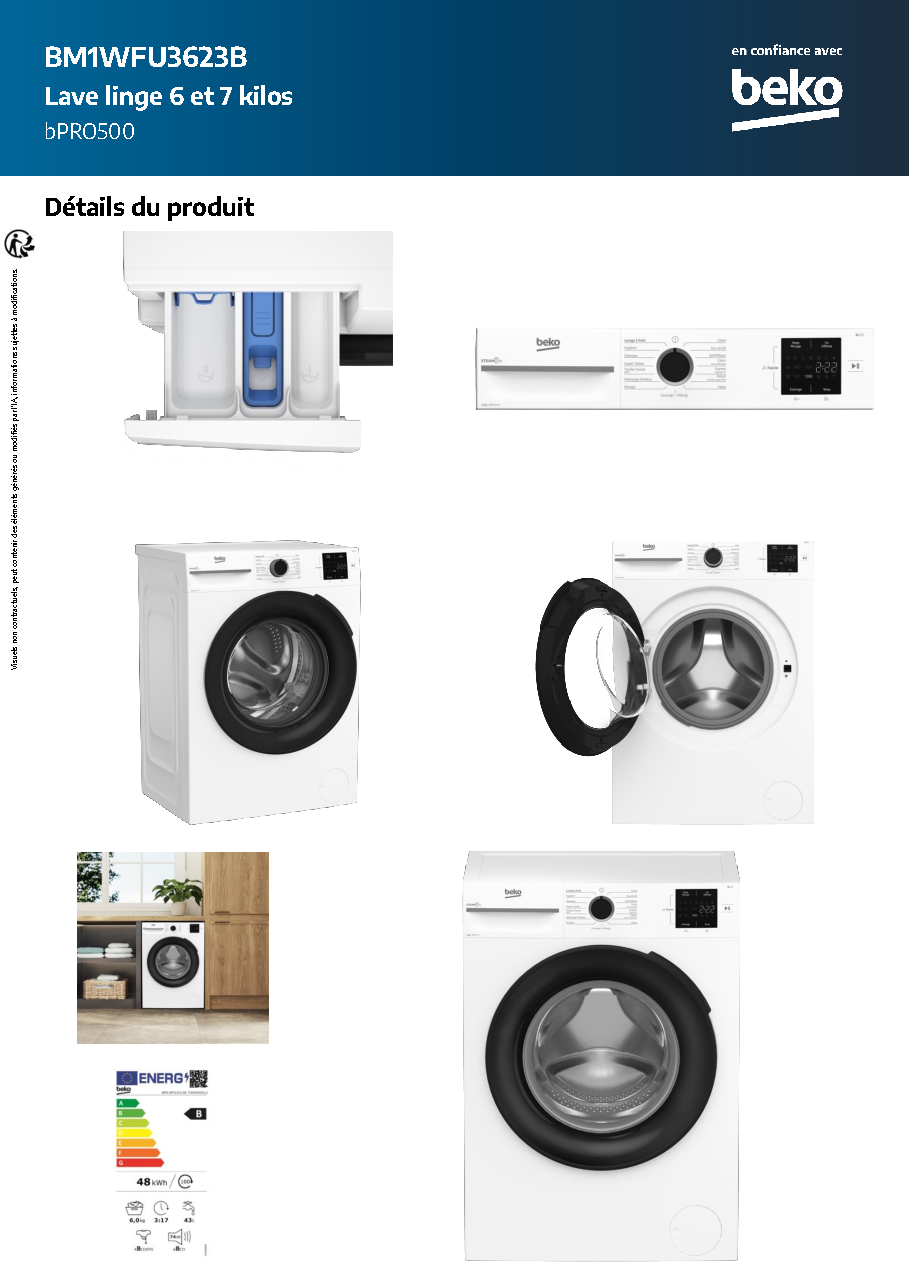 Fiche technique fournisseur