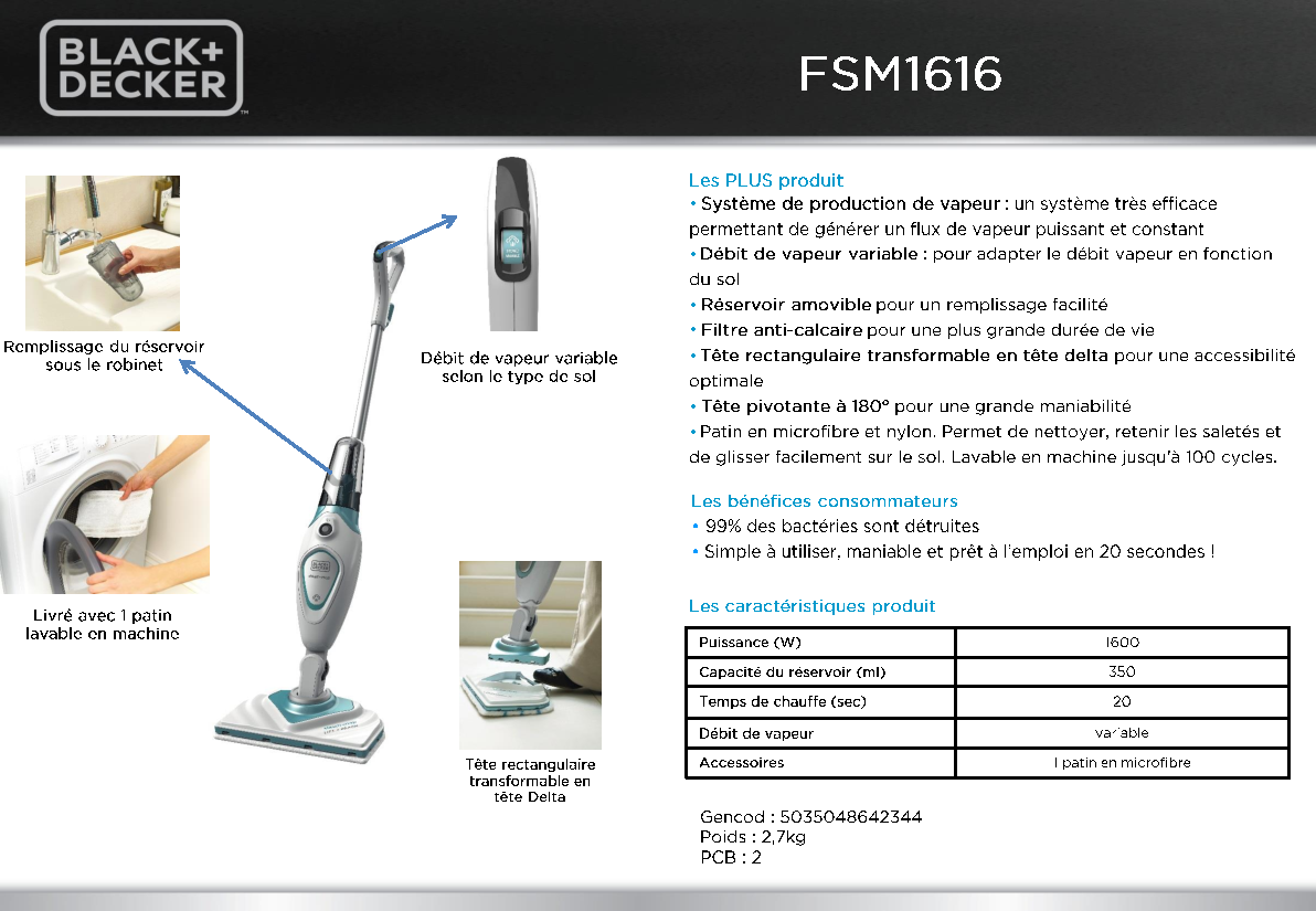 Fiche technique fournisseur