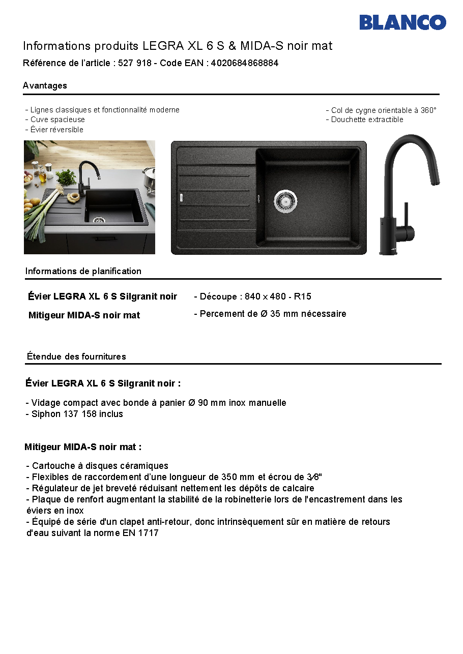 Fiche technique fournisseur