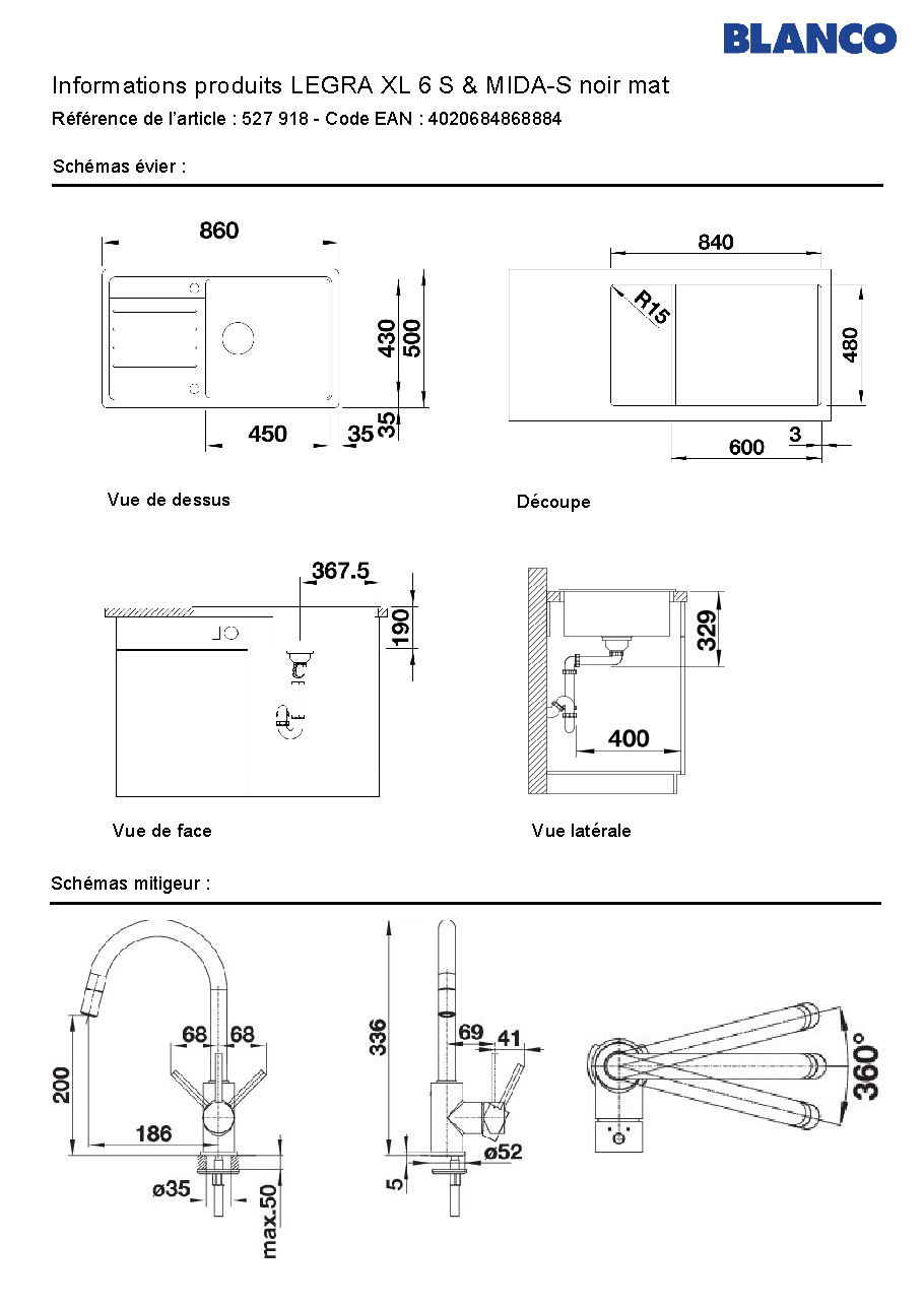 Fiche technique fournisseur