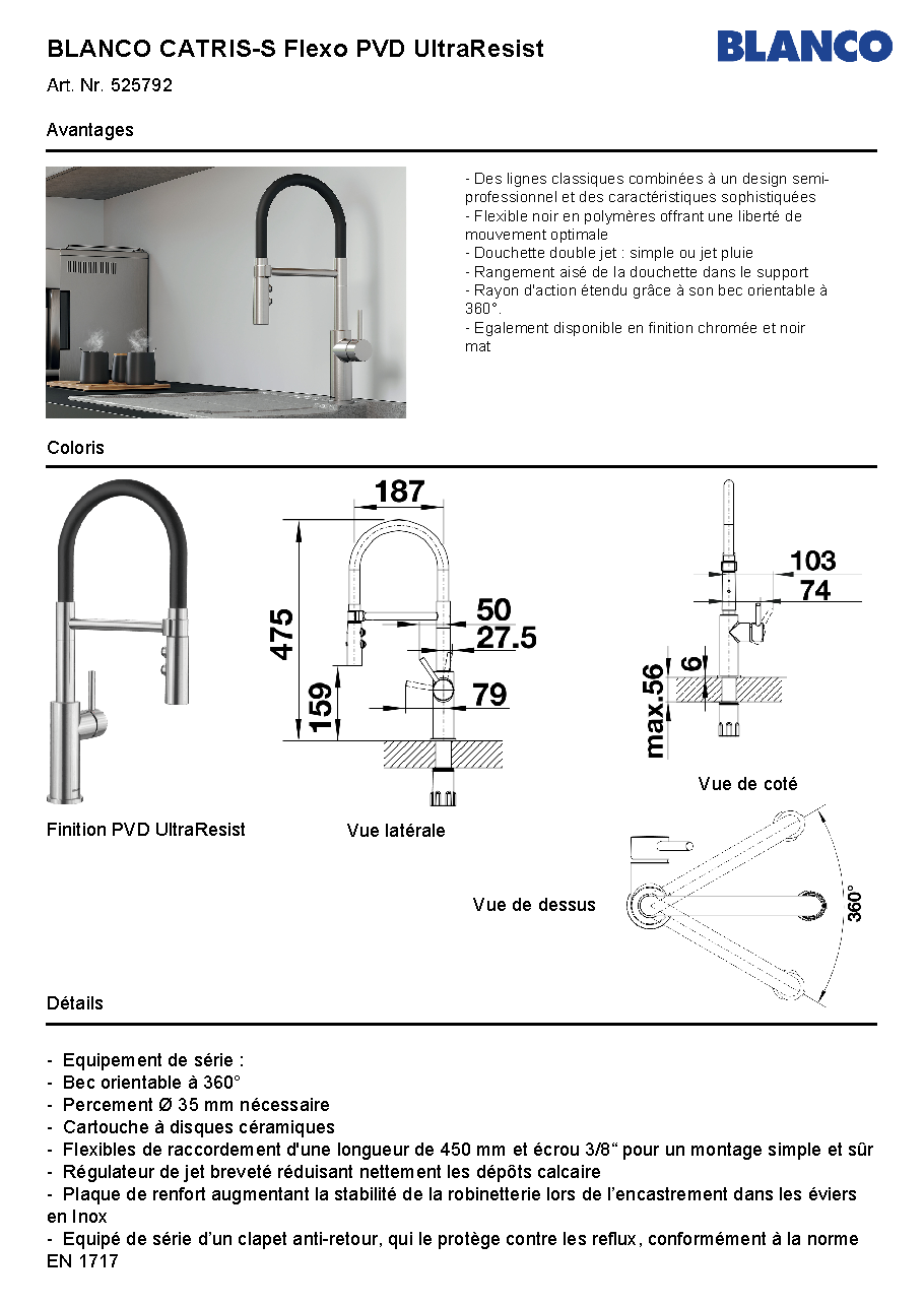 Fiche technique fournisseur