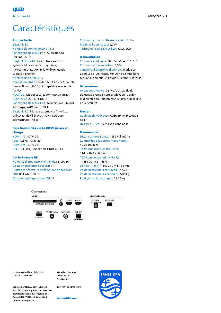 Fiche technique fournisseur