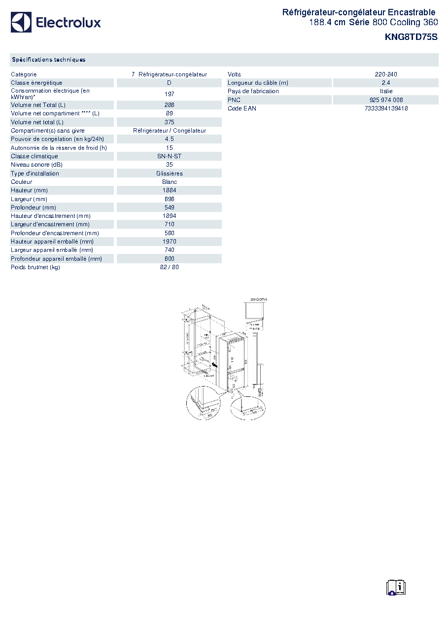 Fiche technique fournisseur